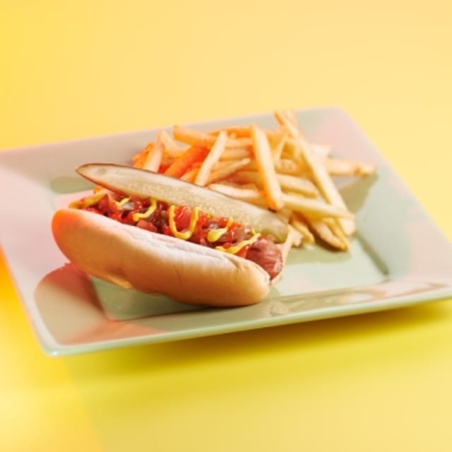 Grilled Hot Dog Sandwich.