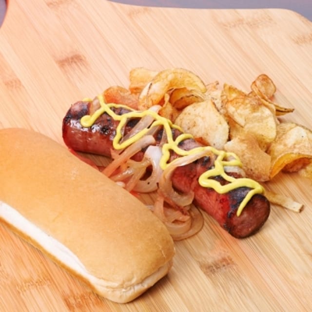 Fresh Polish Sausage Sandwich.